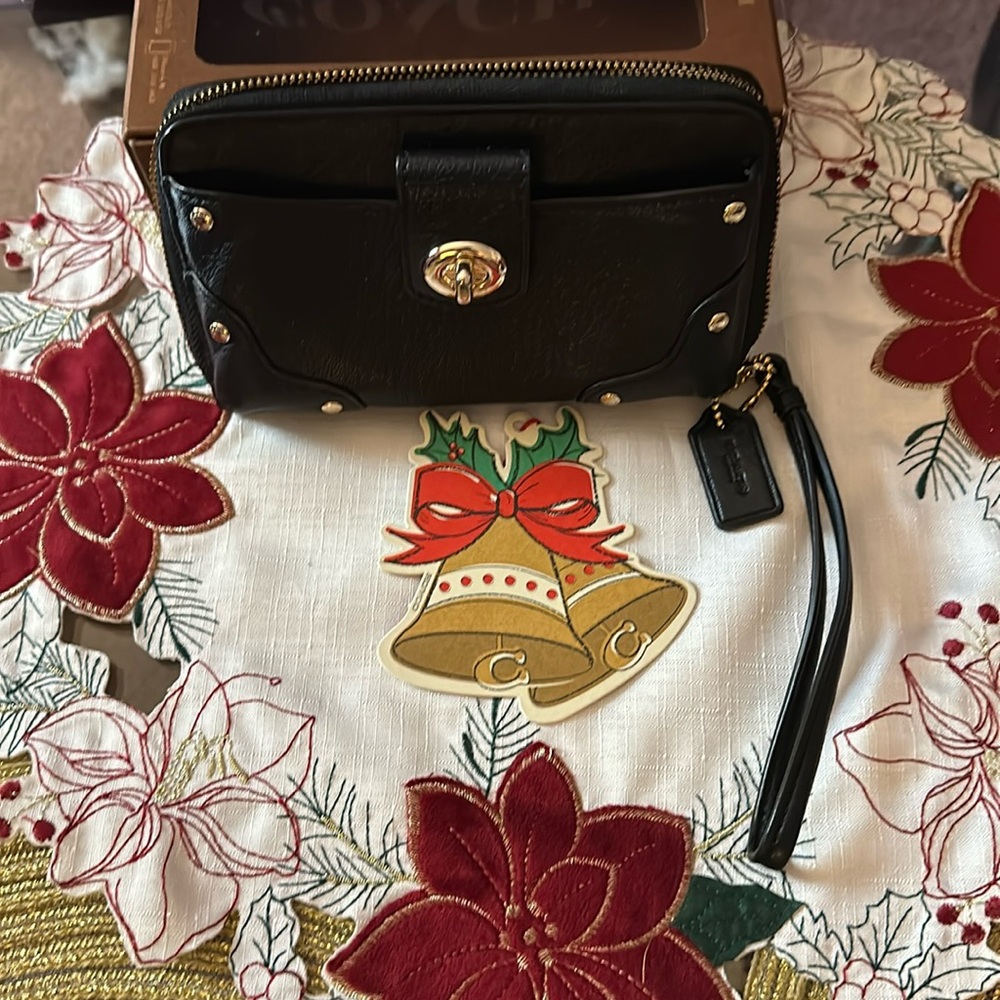 Coach Zip Around Wristlet